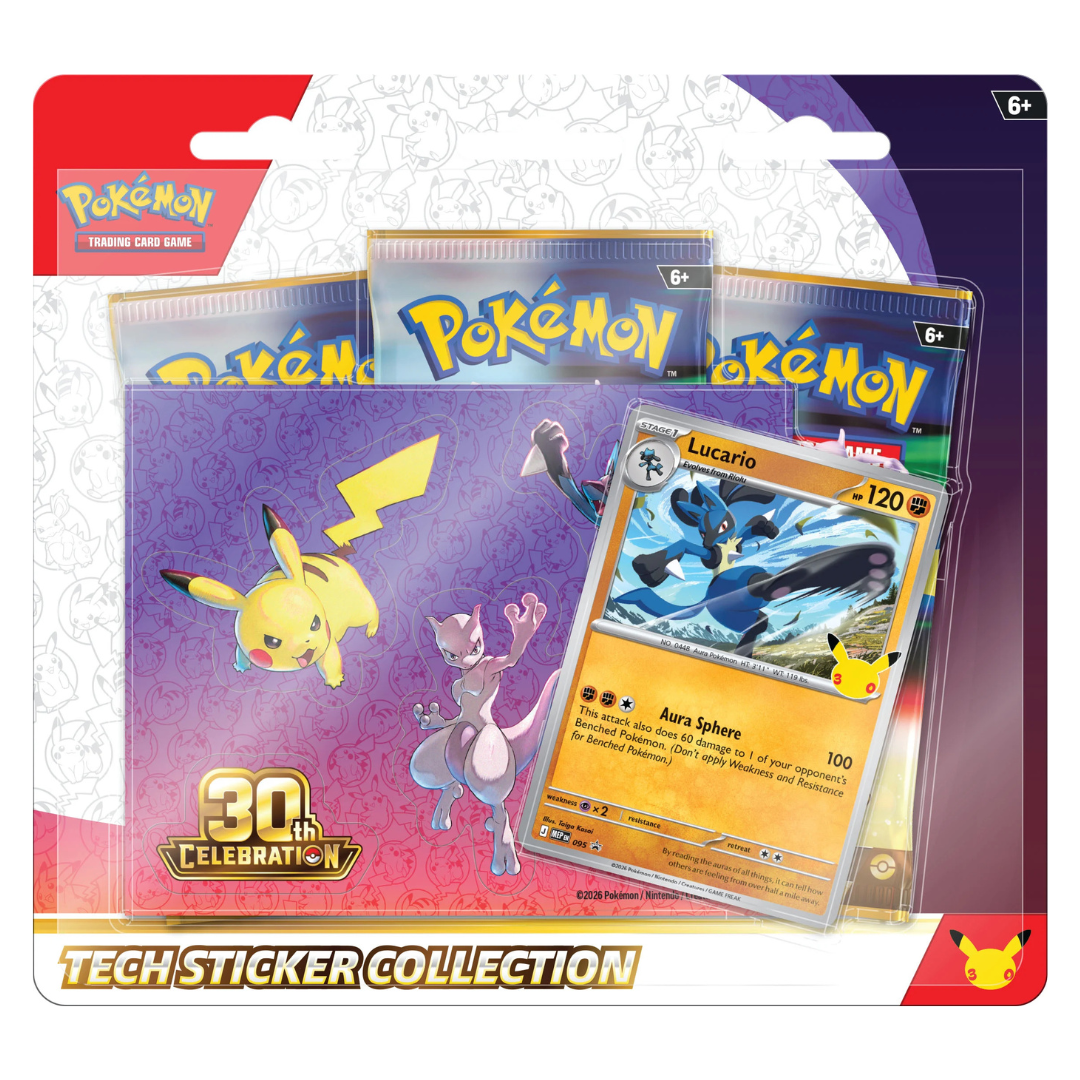 Pokemon 30th Celebration Tech Sticker Collection - Lucario (Pre Order)