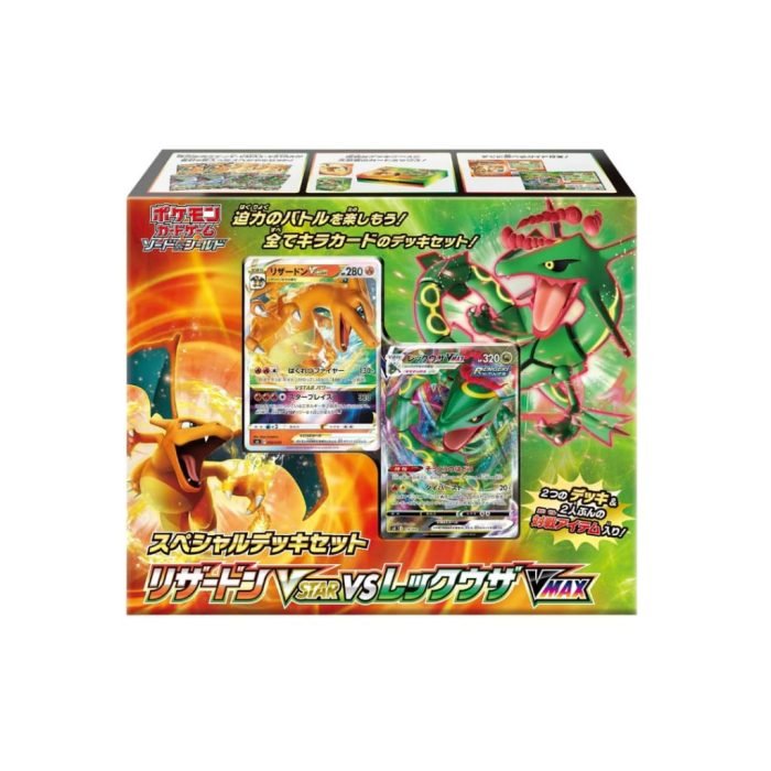 Pokemon Card Game Sword and Shield Special Deck Set Charizard Vstar Vs Rayquaza Vmax