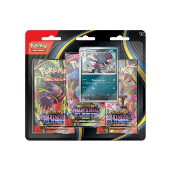 Pokemon - Mega Evolution - Phantasmal Flames - 3 Pack Blister - Weavile
