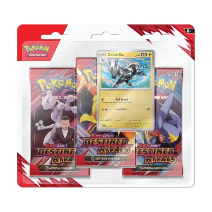 Pokemon - Scarlet and Violet - Destined Rivals - 3 Pack Blister - Zebstrika