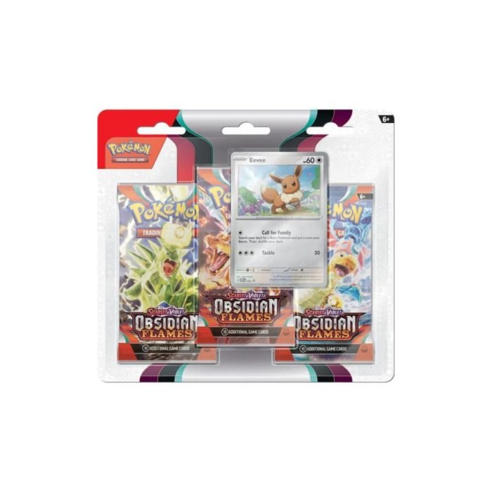 Pokemon - Scarlet and Violet - Obsidian Flames - 3 Pack Blister - Eevee
