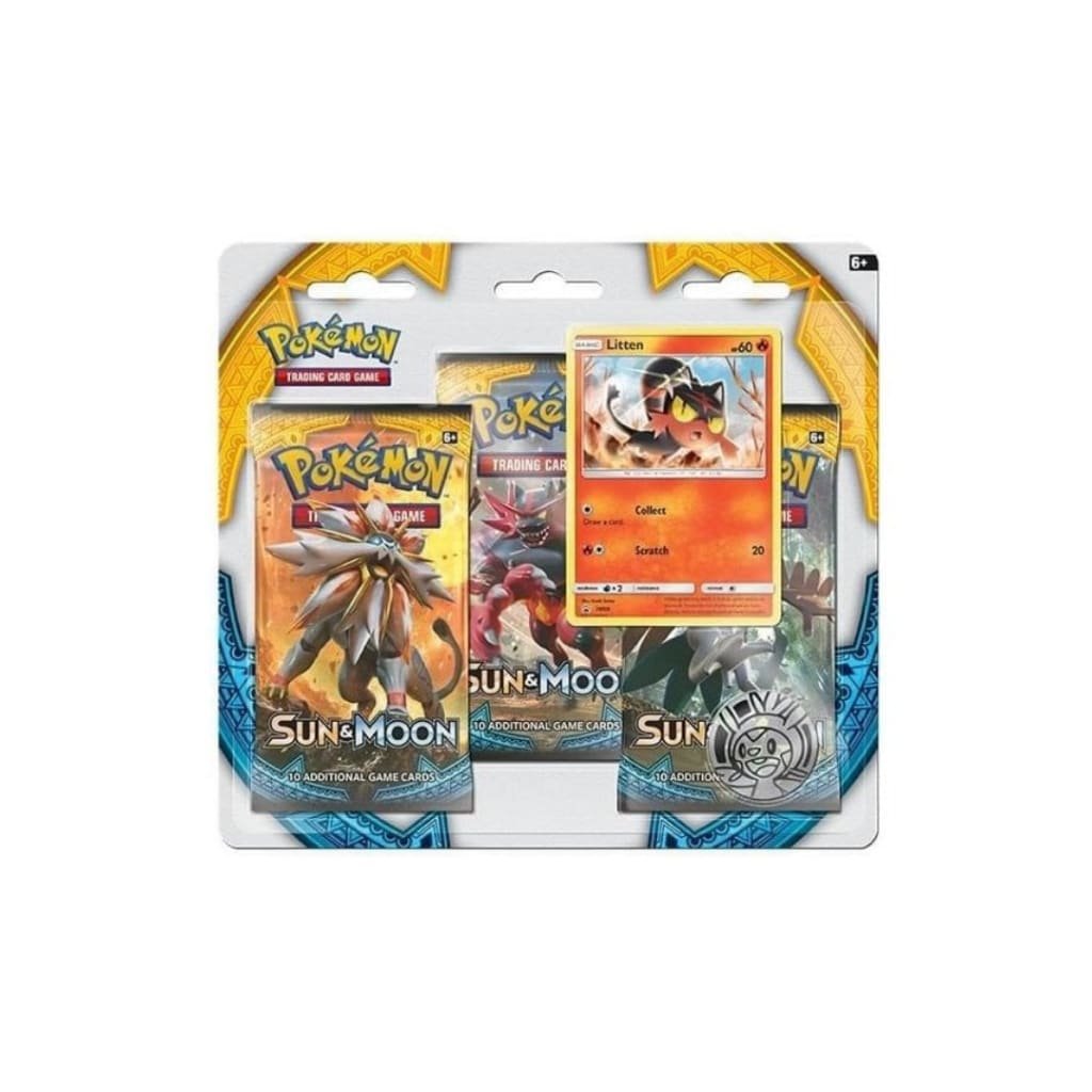 Pokemon Sun And Moon 3 Pack Blister Litten