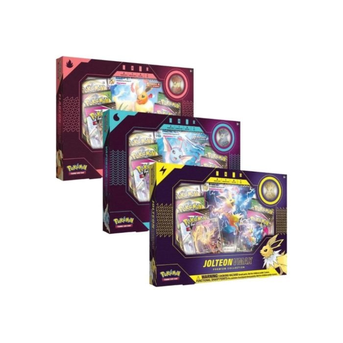 Pokemon TCG: Eevee Evolutions Vaporeon VMAX, Jolteon VMAX, and Flareon VMAX Premium Collections
